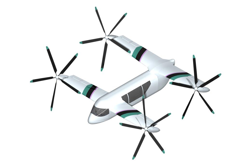 Starling eVTOL top view Starling eVTOL top view